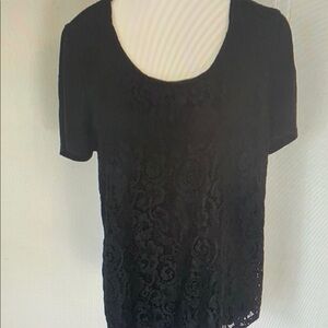 Elegant Black Lace Women's Top